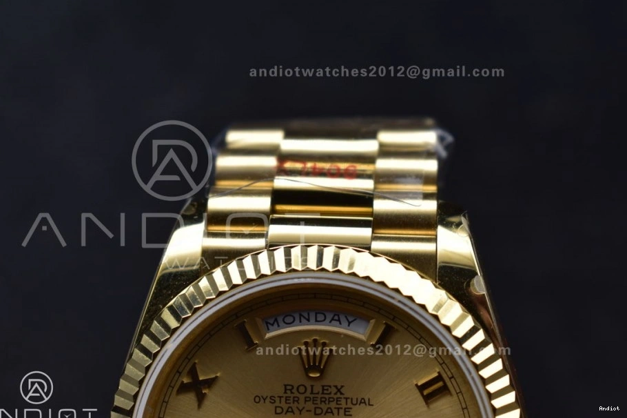904L Mark with V5 Steel 36 vr3255 Weight) Bracelet Best Edition Roman on Dial President Gold (Gain YG DayDate QF 1121